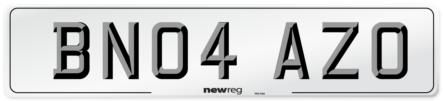 BN04 AZO Number Plate from New Reg